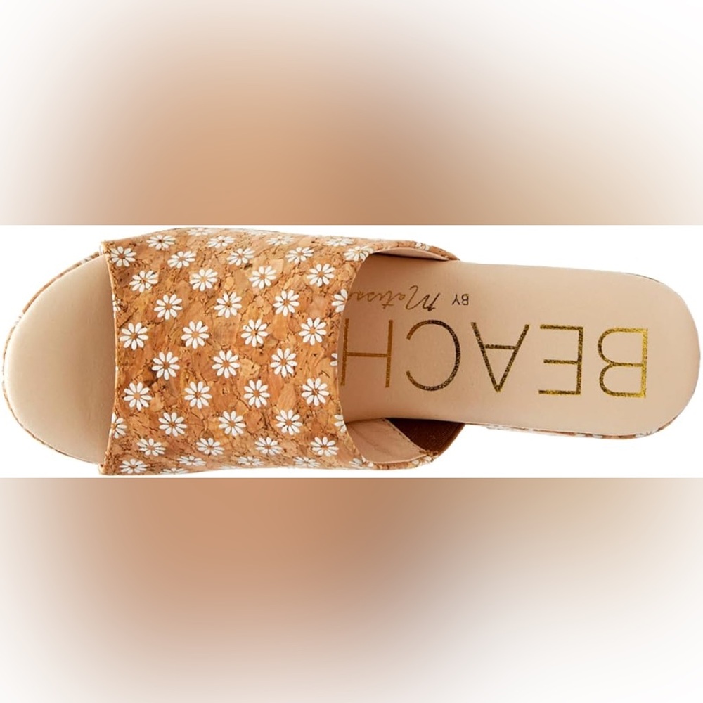 Beach by Matisse Tan Daisy Cork Platform Wedge Sandals - Women’s 11 Terry Heels - Picture 2 of 10